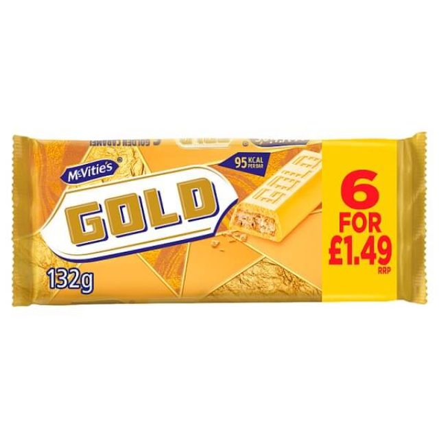 Mcvitie's Gold Golden Caramel Flavour Biscuit Bars
